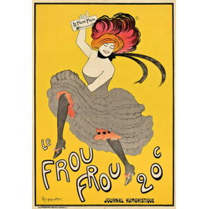 Cappiello, Leonetto - Obrazová reprodukce Poster advertising the French journal 'Le Frou Frou', (26.7 x 40 cm)