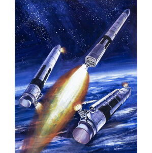 English School, - Obrazová reprodukce Titan IIIC rocket booster, (30 x 40 cm)