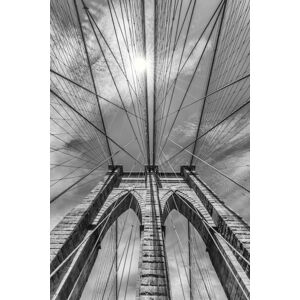 Umělecká fotografie NEW YORK CITY Brooklyn Bridge in Detail, Melanie Viola, (26.7 x 40 cm)