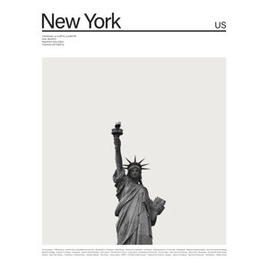 Ilustrace City New York 1, Finlay & Noa, (30 x 40 cm)