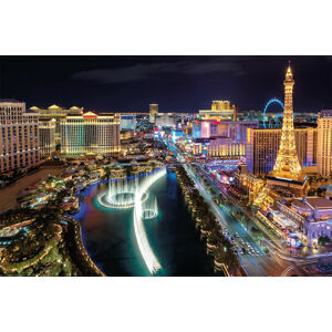 Plakát, Obraz - Las Vegas - Aerial View, (91.5 x 61 cm)