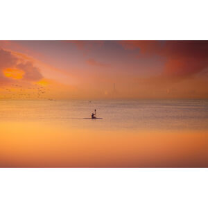 Umělecká fotografie Albufera kayaking at sunset 7D17, joanaduenas, (40 x 24.6 cm)
