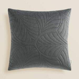 Dekorativní povlak na polštář v tmavě šedé barvě
