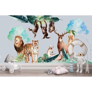 Nálepka na zeď zvířátka ze zoologické zahrady 150 x 300 cm