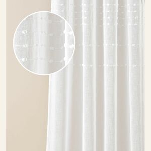 Kvalitní bílý závěs Marisa se stříbrnými průchodkami 200 x 250 cm
