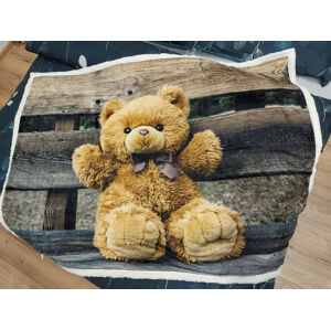 Kvalitní dětská deka s motivem medvídka 130 x 160 cm