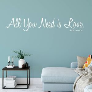 Nálepka na zeď - All You Need is Love (citát na zeď)