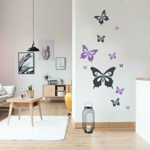 Samolepka na zeď - Motýli ve dvou barvách dle vlastního výběru