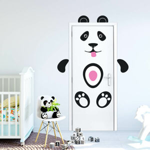 Dětské samolepky na zeď - Panda na dveře i zeď