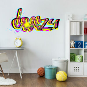 Samolepka na zeď - Crazy - graffiti