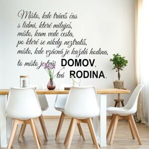 Samolepka na zdi - Tvůj domov a rodina