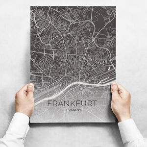 Sada obrazů - Map Of Frankfurt II
