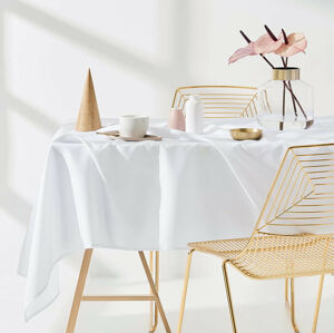 Ubrus na stůl v bíle barvě 110 x 160 cm