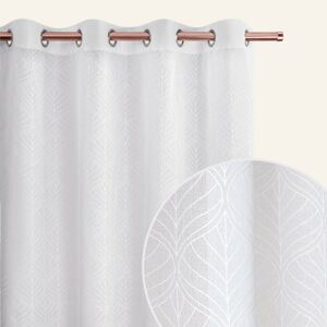 Záclona La Rossa bílá se stříbrnými průchodkami 140 x 280 cm